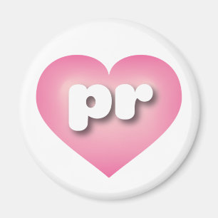 Imán Puerto Rico: Corazón rosado de moda - me encantan 