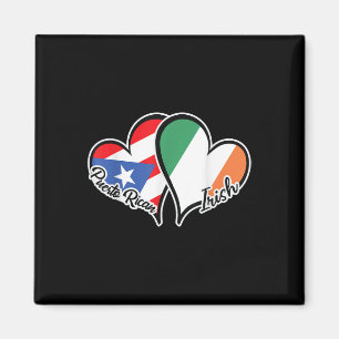 Imán Puerto Rico Irlanda Bandera mitad Puerto Rico mita