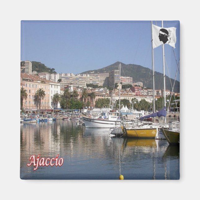 Imán puerto zFR129 AJACCIO, Córcega, Fridge (Frente)