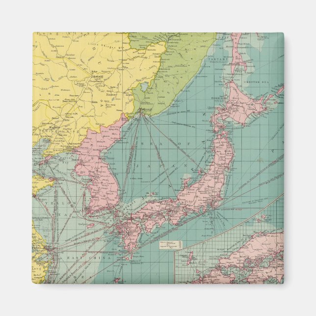 Imán Puertos chinos, japoneses (Frente)