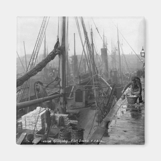 Imán Puertos de peces, Grimsby, principios del siglo XX (Frente)