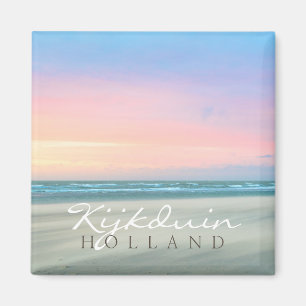 Imán Puesta de sol abstracta en la playa de La Haya