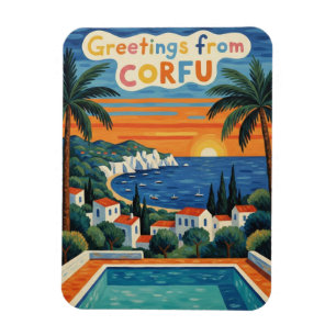 Imán Puesta de sol Corfú Grecia Viajes