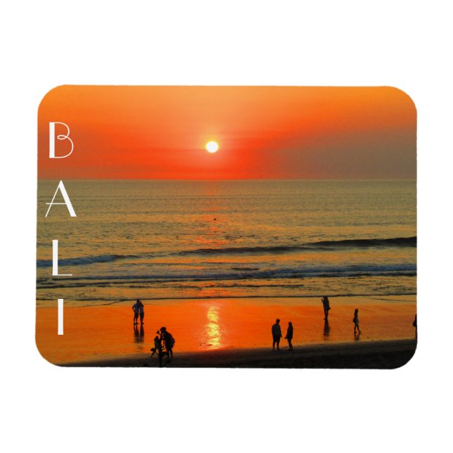 Imán puesta de sol de bali seminyak (Horizontal)