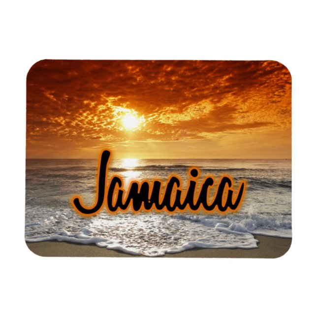 Imán Puesta de sol de Jamaica (Horizontal)