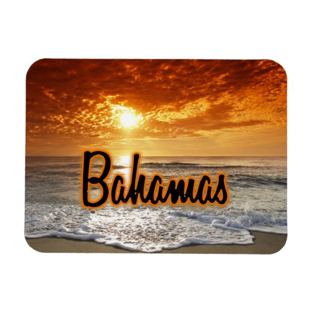 Imán Puesta de sol de las Bahamas (Horizontal)