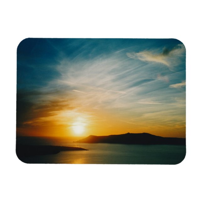 Imán Puesta de sol de Santorini, Grecia (Horizontal)