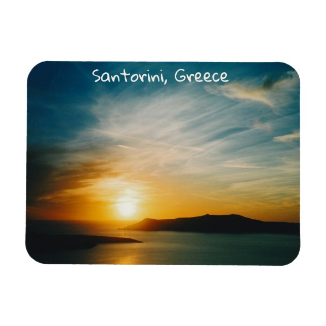 Imán Puesta de sol de Santorini, Grecia (Horizontal)