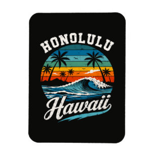 Imán Puesta de sol de surf de Honolulu Hawaii