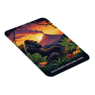 Imán Puesta de sol en el parque nacional de los volcane