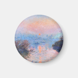 Imán Puesta de sol en el Sena Claude Monet  