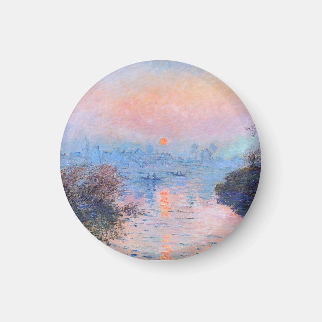 Imán Puesta de sol en el Sena Claude Monet   (Frente)