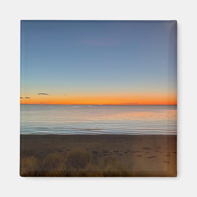 Imán Puesta de sol en Falmouth Massachusetts Cape Cod (Frente)