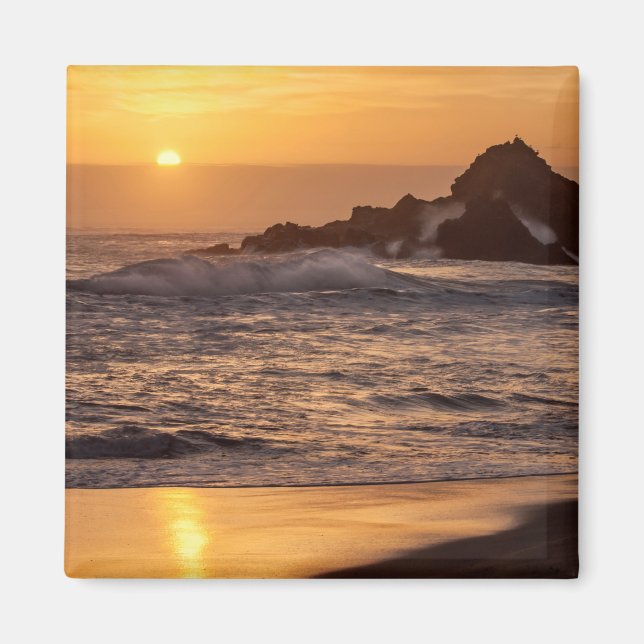 Imán Puesta de sol en Pfeiffer Beach (Frente)