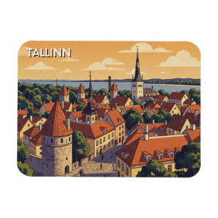 Imán Puesta de sol en Tallinn Estonia Viajes