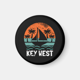 Imán Puesta de sol retro en Key West vacaciones
