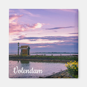 Imán Puesta de sol rosa sobre el lago