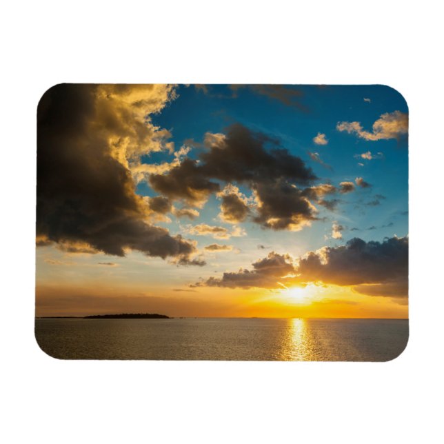 Imán Puesta de sol sobre el océano, Fiji (Horizontal)