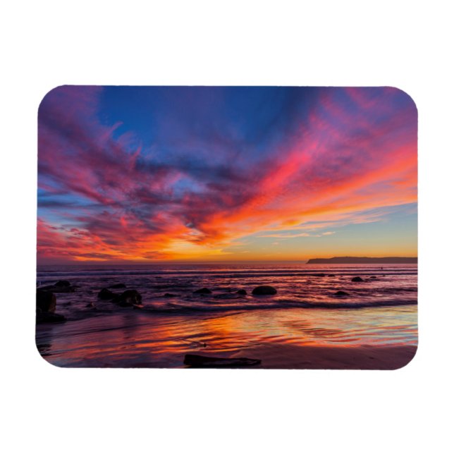 Imán Puesta de sol sobre el Pacífico desde Coronado 2 (Horizontal)
