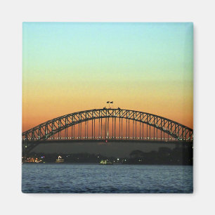 Imán Puesta de sol sobre el puente del puerto de Sydney