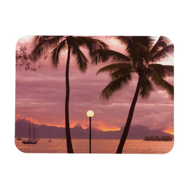 Imán Puesta de sol sobre Moorea desde Sofitel Maeva Bea (Horizontal)