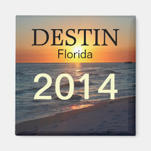 Imán Puesta del sol de Destin la Florida sobre golfo -