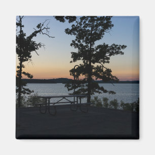 Imán Puesta del sol de la roca de la tabla