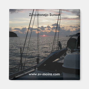 Imán Puesta del sol de Zihuatanejo de Moira en