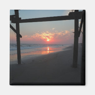 Imán Puesta del sol debajo del embarcadero - isla del