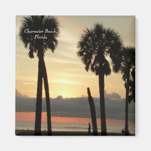 Imán Puesta del sol en la playa de Clearwater