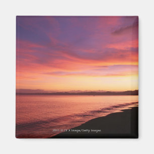 Imán Puesta del sol hermosa en la playa