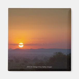 Imán Puesta del sol sobre el paisaje africano