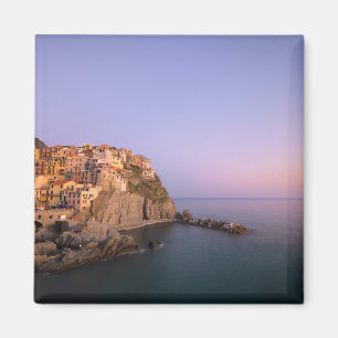 Imán Puesta del sol sobre el pueblo de Manarola en