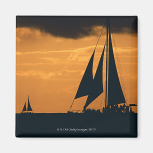 Imán Puesta del sol y yate 2