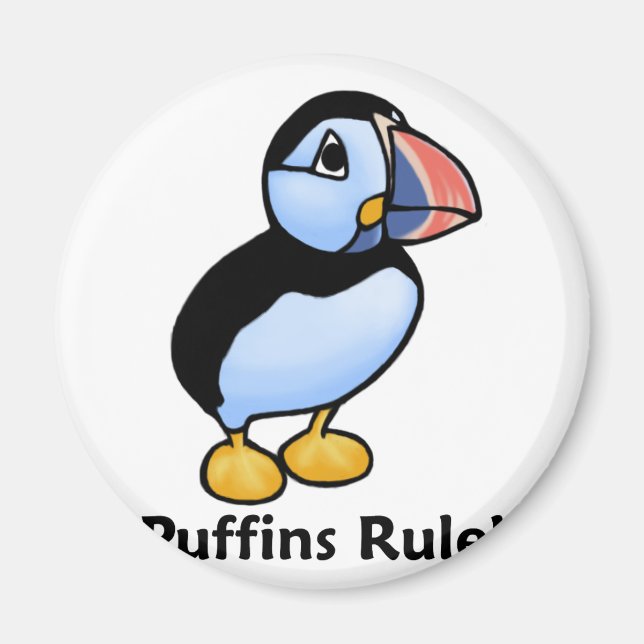 Imán ¡Puffins, gobierna! (Frente)