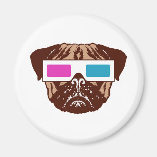 Imán Pug 3D