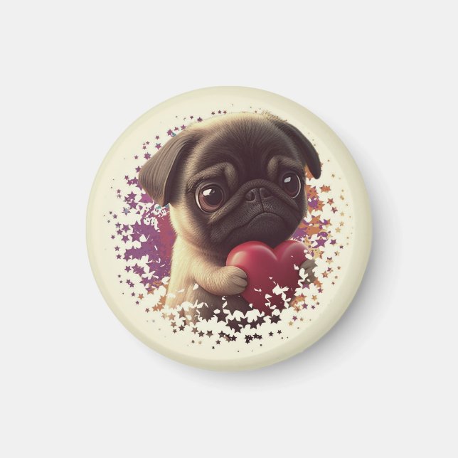 Imán Pug, animal, naturaleza (Frente)