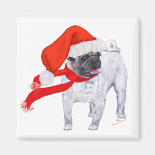Imán Pug de Navidad