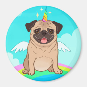 Imán Pug de Unicorn