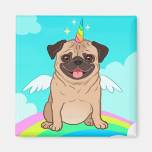 Imán Pug de Unicorn