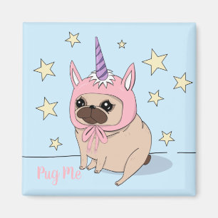 Imán Pug de Unicorn