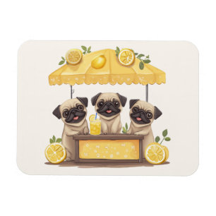 Imán Pug Dogs Lemonade Stand