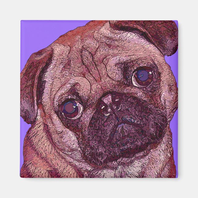 Imán Pug Face Magnet (Frente)
