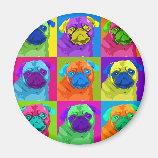 Imán Pug Magnet inspirado (Frente)