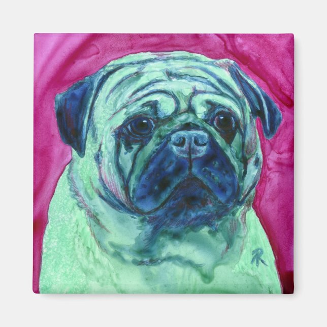 Imán Pug Magnet - "Pugsley" (Frente)