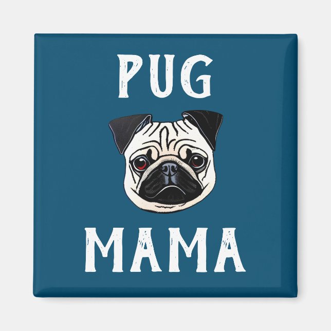 Imán Pug Mama (Frente)
