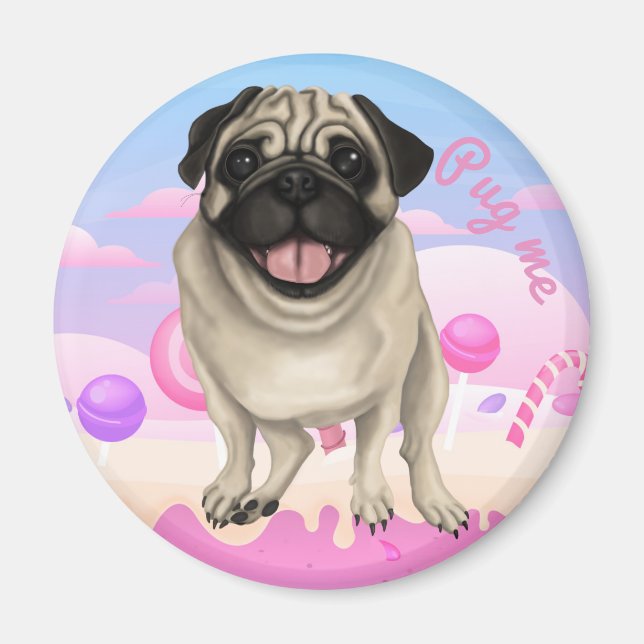 Imán Pug Me Magnet (Frente)