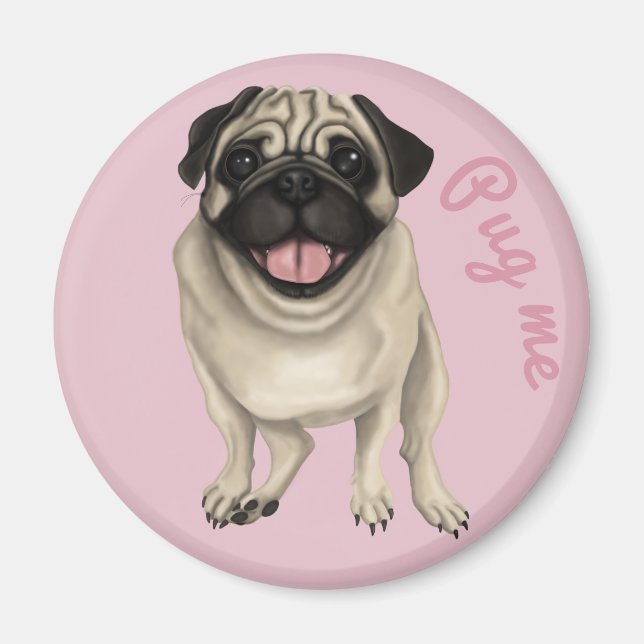 Imán Pug Me Magnet (Frente)