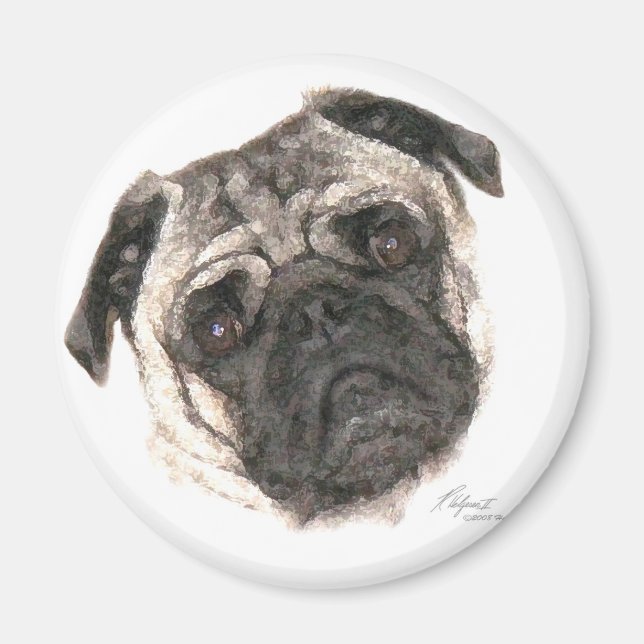 Imán Pug Mug Magnet (Frente)