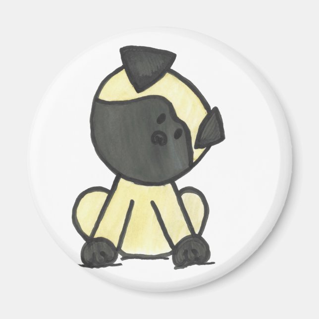 Imán Pug personalizado (Frente)